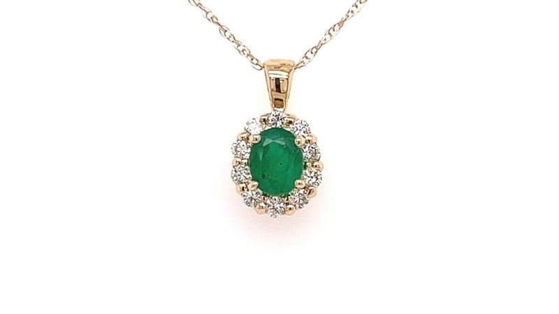 Emerald Diamond Pendant