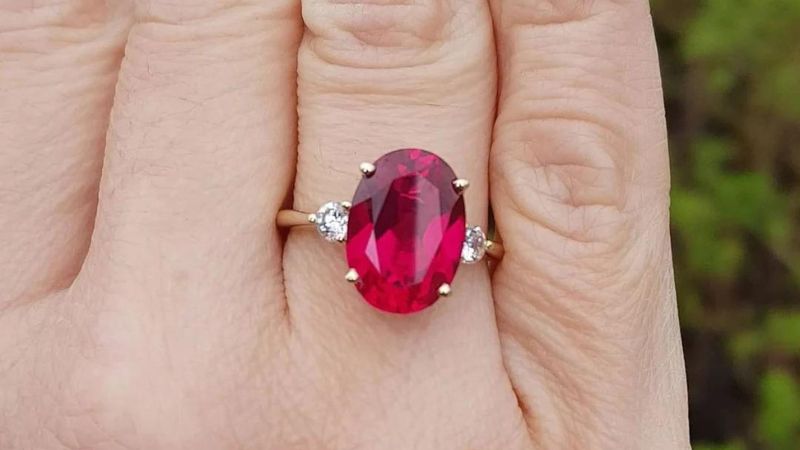 Diamond Ruby Engagement Rings