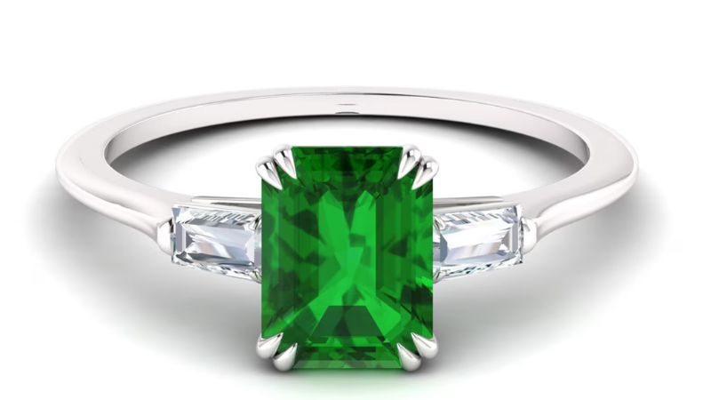 Emerald Engagement Ring