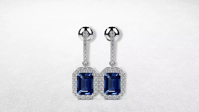 sapphire dangle earrings