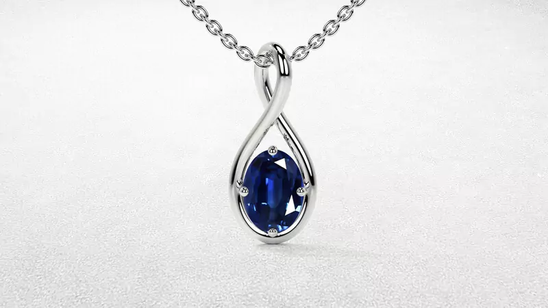 Sapphire Infinity Pendant
