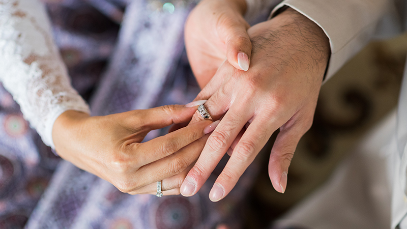wedding ring be worn on the right hand