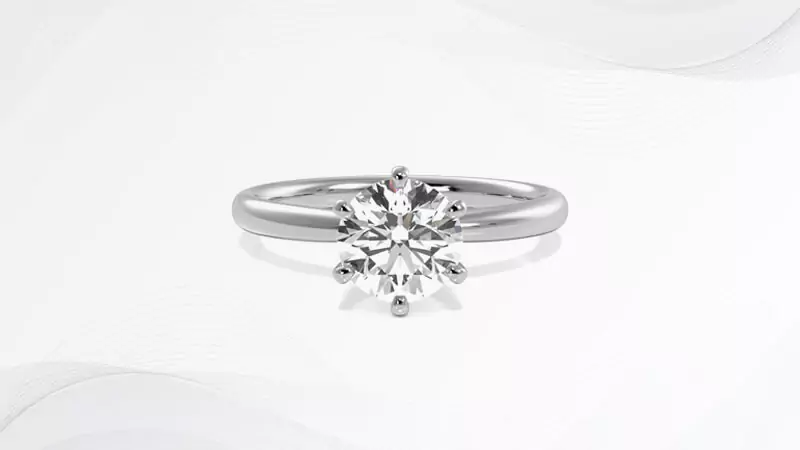 Modern 6-Prong Solitaire Engagement Ring