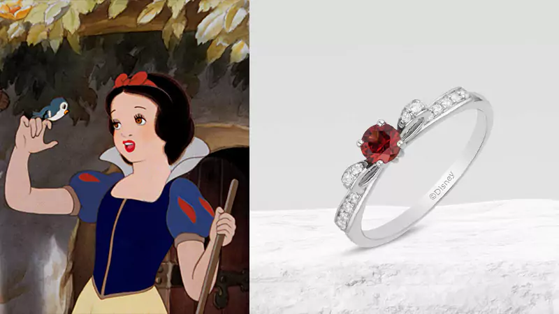 Diamond Snow White Disney Engagement  Ring