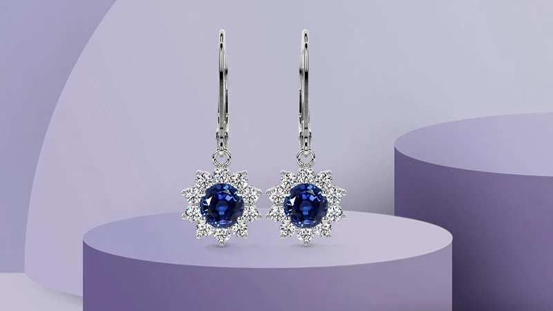 Sapphire Drop Earrings