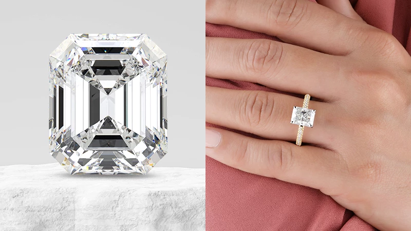 emerald cut diamond ring