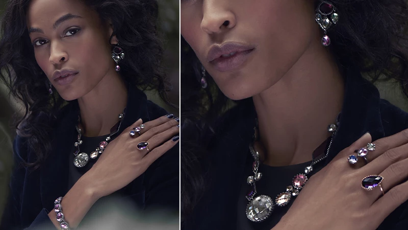 model wearing this brand’s collection