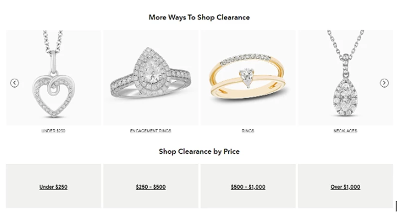 Shop Clearance and Shop Clearance By Price