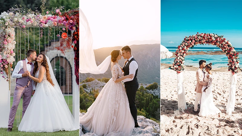 beach, mountain, and park destination wedding cost