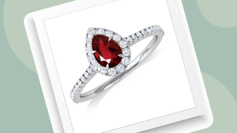 Halo ruby ring
