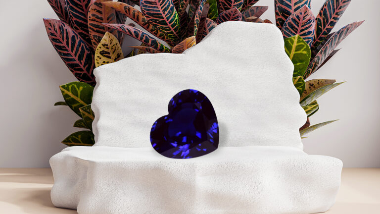 a sapphire gemstone heart shape