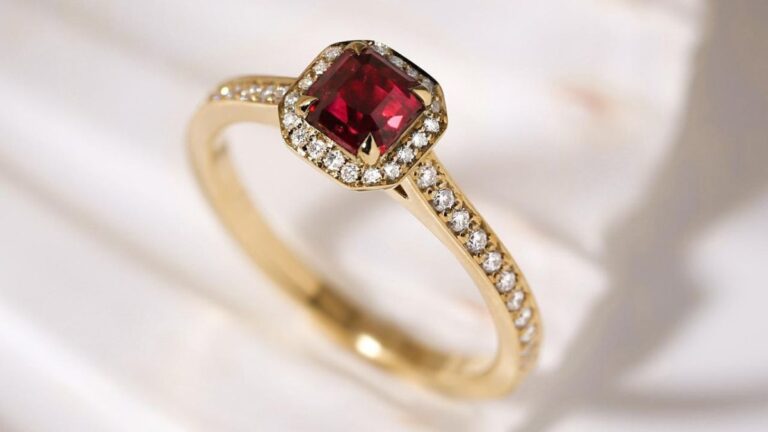 Diamond Ruby Engagement Rings