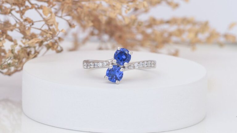 Sapphire Diamond Engagement Ring
