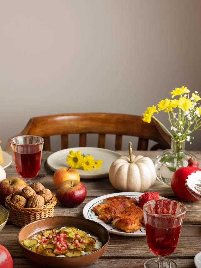 thanksgiving gift table scene
